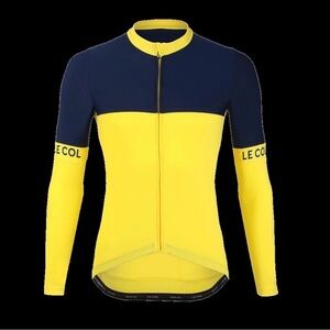 Le Col Mens Yellow and Blue Cycling Jacket